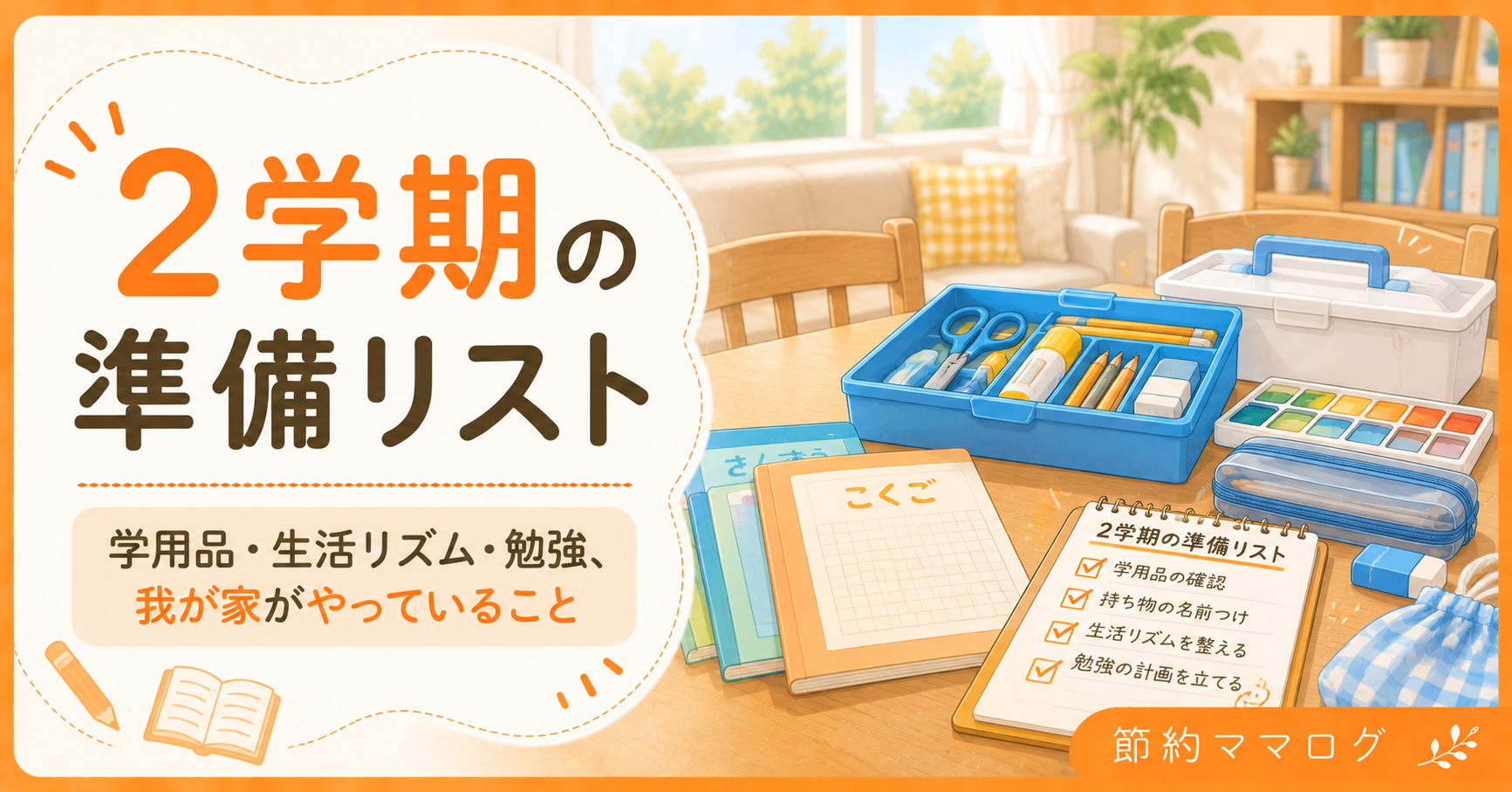 小学生 2学期準備 学用品