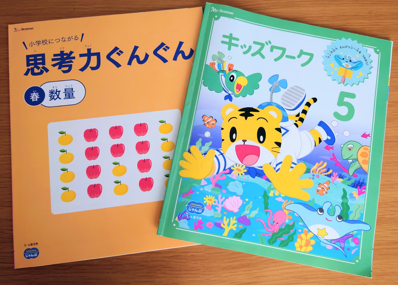 じゃんぷの紙のワーク2冊